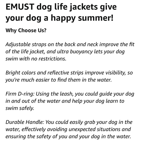 NWOT Size L Green EMUST Dog PFD Lifevest Life Preserver - Picture 6 of 11